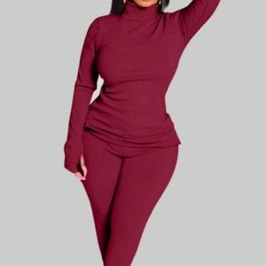 2 piece fitted skinny pants set.